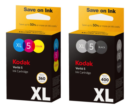 Tinta Kodak Verite Paquete De 5 Repuestos Al11ca Xl Negro