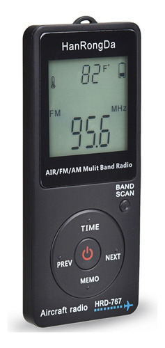 Receptor De Banda Aérea Fm/am/air Radio Con Pantalla Lcd