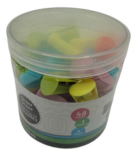 48 Sacapuntas Plastico Escolar Orificio Economico Zin Zin Color Surtidos