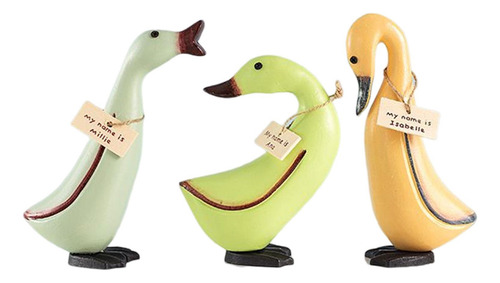 Juego De 3 Estatuas De De Madera, Artesanías, Estilo Para