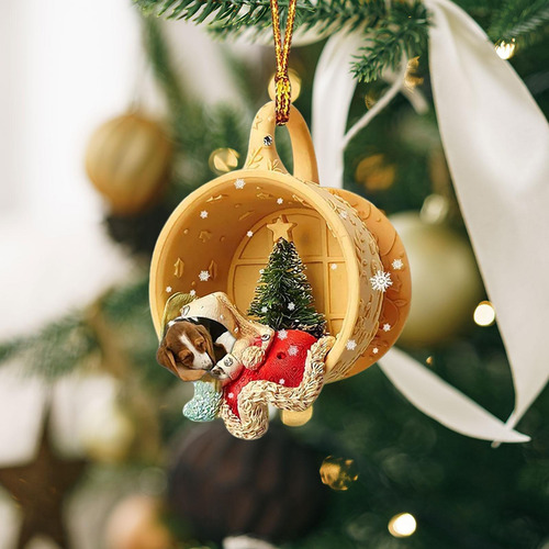 2 Colgante De Perro Festivo Para Árbol De Navidad 2 Piezas