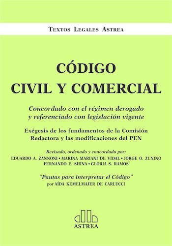 Código Civil Y Comercial, De Zannoni. Editorial Astrea, Tapa Blanda En Español