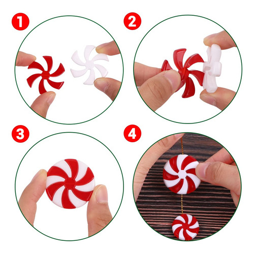 40 Piezas De Decoración De Dulces For Árboles De Navidad,