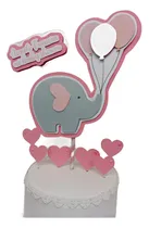 Comprar Cake Topper Adorno De Torta 3d Elefante Baby Shower