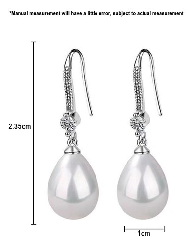 Aretes Perla Para Mujer Elegantes Pendientes Colgantes