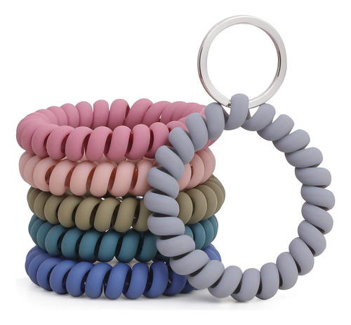 6 Pulseras Elásticas Con Llavero De Muñeca Para Gimnasio Y S