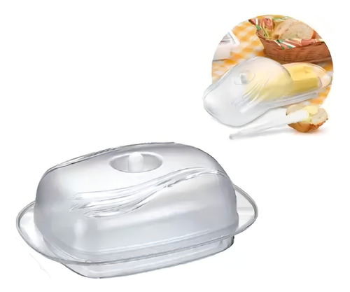 Manteigueira De Mesa Com Tampa De Acrílico Transparente