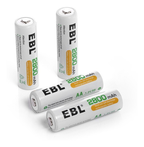 Imagen 2 de 8 de Baterías Pilas Recargables Aa Ebl 1.2v 2800mah