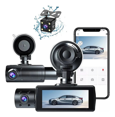 Ycrigns® Cámara Para Automóvil Hd 1080p 3 En 1 Wi-fi Incorporado
