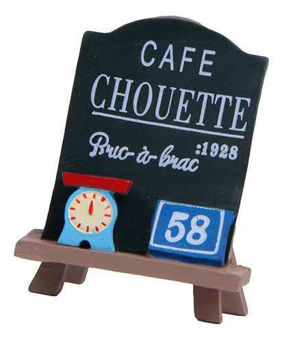 Tablero De Cafetería De Casa De Muñecas Letrero De