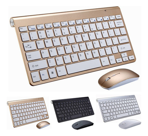 ~ Mini Teclado Portátil Sem Fio E Mouse Conjunto Para Laptop