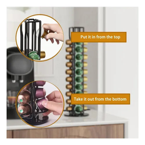 Sevenline Coffee Pod Supar Stand Compatible Con Nespresso 40