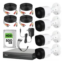 Comprar Cámara de seguridad Dahua KIT4DAHUAHD500GB-1 Video Vigilancia con resolución 2MP visión nocturna incluida color blanco