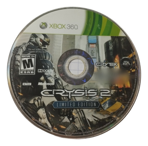 Crysis 2 Límited Edition Xbox 360 (solamente Es El Disco)