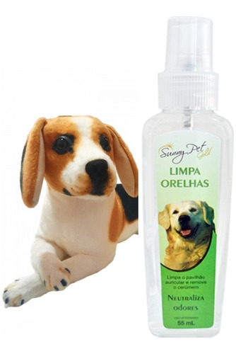 Limpador De Orelhas Para Cães E Gatos De Todas As Raças 55ml