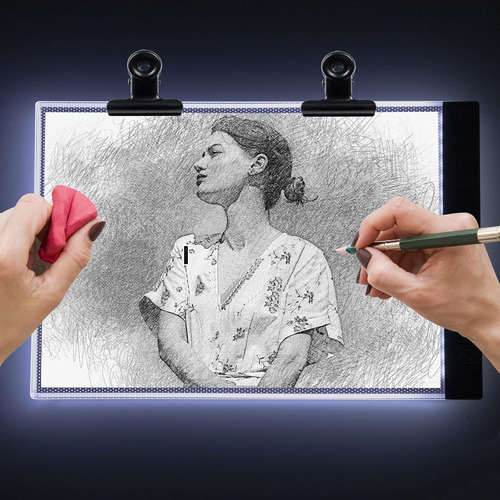 Mesa De Luz Para Calcar Con Brillo Ajustable A4 Led Tableta