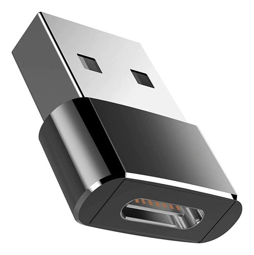 Adaptador Type C Hembra A Usb 3.0 Macho Color Negro