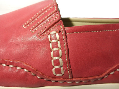 Imagen 5 de 9 de Zapato Náutico Cuero Rojo Hombre Cuero Forrado En Cuero!!