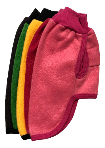 Chaleco Abrigo Polar Liso Coconao Chicos Y Medianos Negro 7