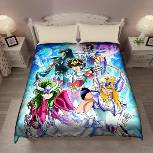 Caballeros Del Zodiaco Cobija Grande Tela De Borrego Seiya