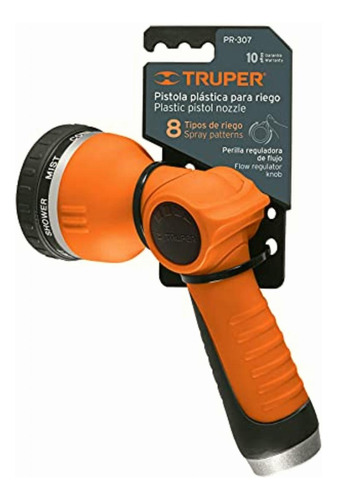 Truper Pr-307, Pistola Para Riego, Plástica, 7 Funciones