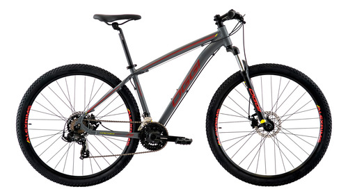 Bicicleta Aro 29 Oggi Hacker Sport 21v Grafite E Vinho
