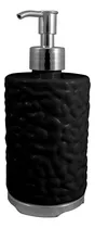 Comprar Dispensador de Jabón Líquido Slim Company Rellenable 500ml de Plástico Jabonera Manual para Baño Cocina Fregadero Despachador Antibacterial para Manos Redondo Textura Corrugada Color Negro