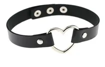 Comprar Gargantilha Couro Choker Coleira Gótica Punk Coração Cosplay