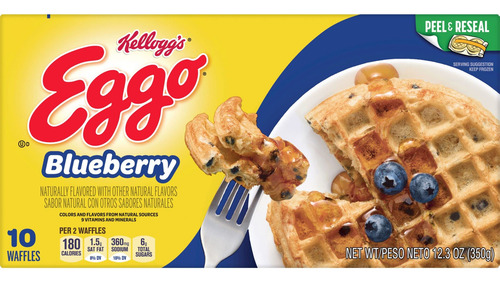 Eggo Waffles Sabor Natural Con Arándanos