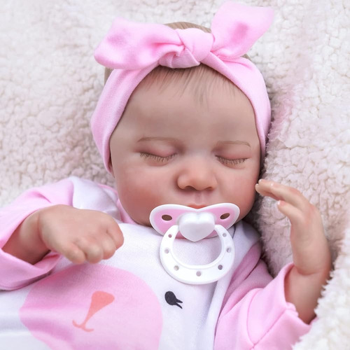 Jizhi Lifelike Reborn Baby Dolls - 17-inch Soft Cloth Body R