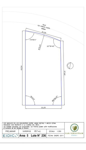 Venta Lote Escriturado Área 5 857m San Sebastian