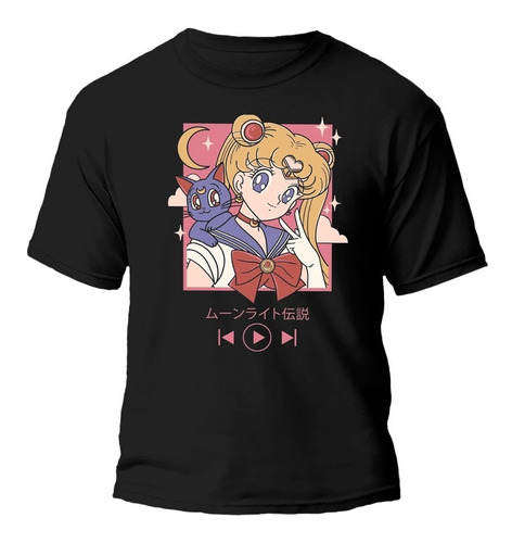 Remera Sailor Moon Anime Japon 100% Algodón 20/1 Premium