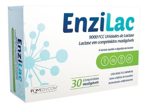 Enzilac Suplemento Lactase Com 30 Comprimidos Mastigáveis