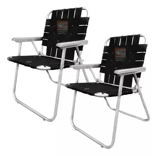 Sillón Plegable Cintas Reposera X2 Camping Silla Playa Envío