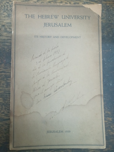 The Hebrew University Jerusalem * History * Jerusalem 1939 *