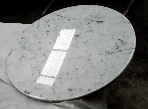 Tapa De Mesa Mármol Carrara, Circular - Forma Y Diseño