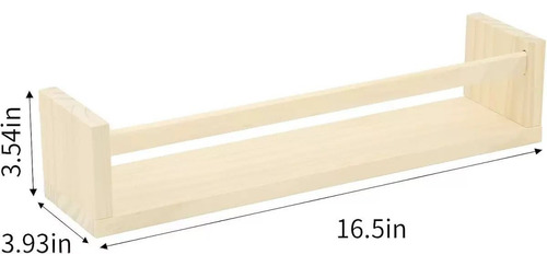 Repisas Flotantes De Madera Infantil Multifuncional Set De 3 Natural