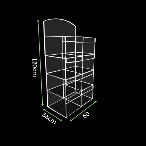 Exhibidor Grande De Acrílico Para Dulces Y Accesorios 8esp,