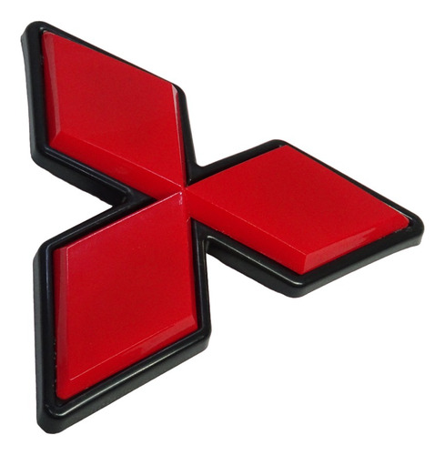 Logo Emblema Rojo Máscara Cromada Mitsubishi L200 2016-2019