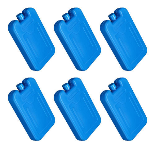 6 Paquetes De Hielo Refrigerantes, Bloques Azul 200ml