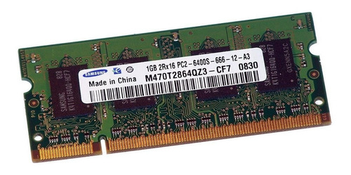 Memoria RAM color verde  1GB 1 Samsung M470T2864QZ3-CF7