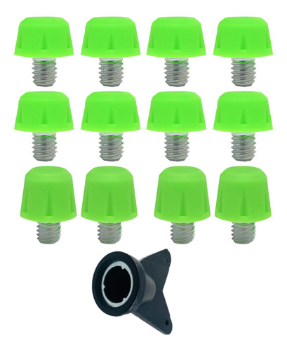 12x Pinos De Chuteira De Futebol Substituição Spikes Verde