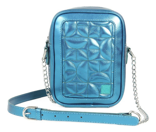 Bolsa Crossbody Para Mujer Metálica Con Bordado Cloe