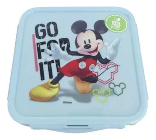 Mickey Mouse - Contenedor Hermético - Porta Sandwich -750 Ml