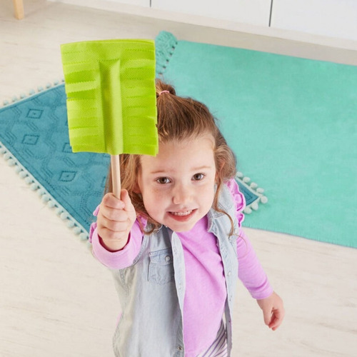 Imagem 7 de 10 de Kit Limpeza Infantil Brinquedo Rodo Espanador Fisher Price
