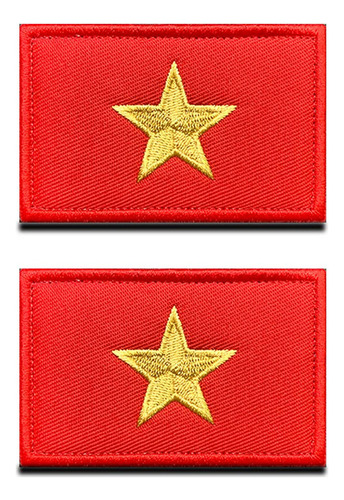 2 Parches De Bandera Vietnamita De Vietnam, Emblema Táctico