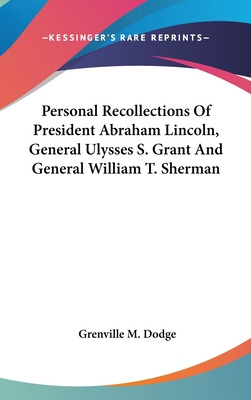 Libro Personal Recollections Of President Abraham Lincoln...
