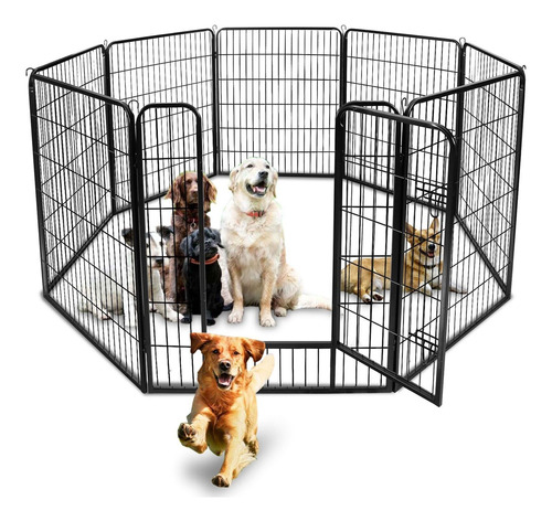 Corral Para Mascotas Segawe De 39'' Con 8 Paneles De Metal