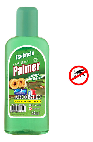 Essência Palmer 140ml Faz 12 Litros Com Repelência Anti-mofo