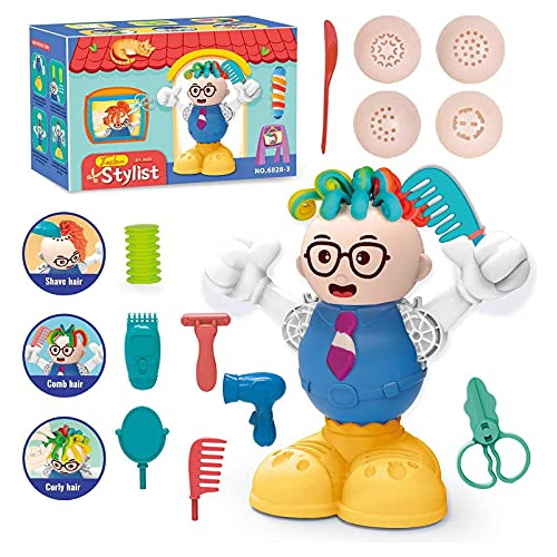 Play Color Dough Crazy Barber Shop Set Estilista Peluqu...